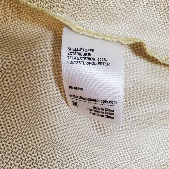 Avalanche Butter Yellow Zip Up Rain Jacket Windbreaker Womens Medium - Picture 11 of 12